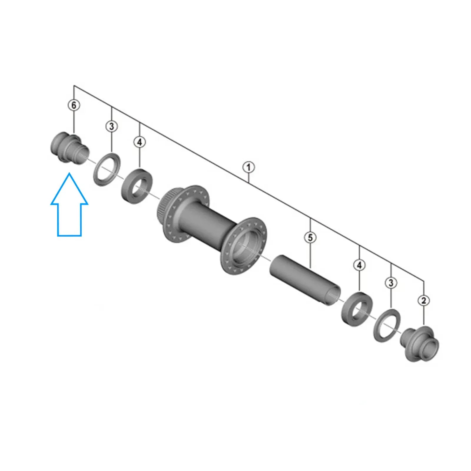 END CAP SHIMANO DEORE PARA CUBO DIANTEIRO HB-MT410 15MM ESQUERDO (Y2GY98030) - PRETO