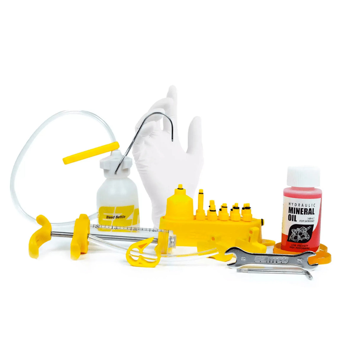 KIT SANGRIA EZMTB C/ ÓLEO MINERAL PARA FREIOS SHIMANO - AMARELO