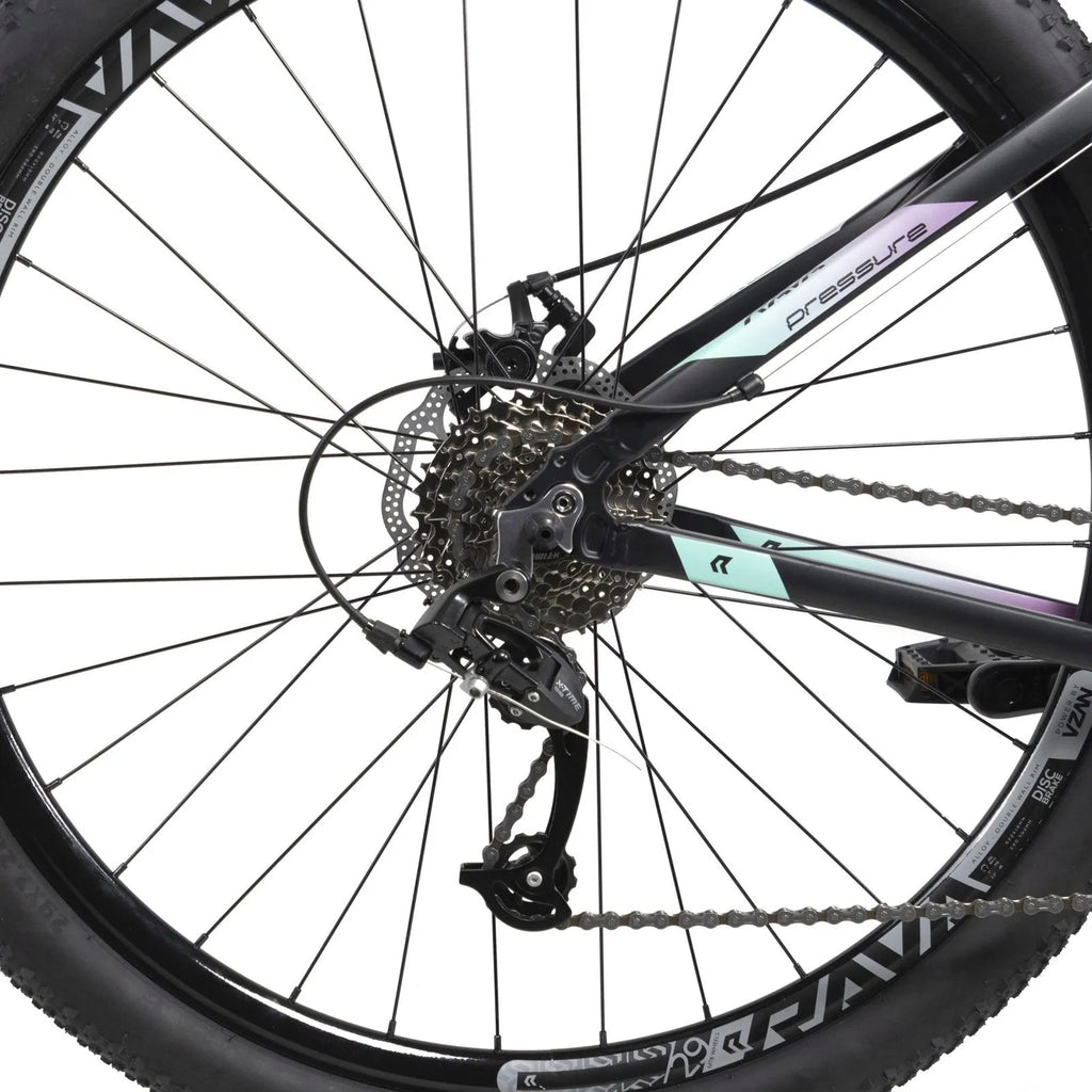 Bicicleta 29 Rava Pressure 24v X-Time C/ Freio Mecânico - Preto/Pink/Azul - (m - 17)