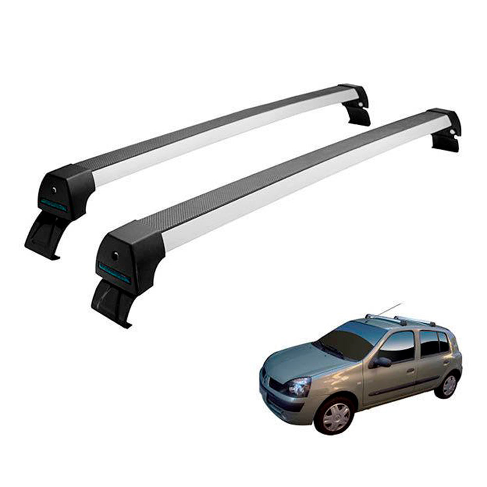 RACK DE TETO LONG LIFE SPORT ALUM. P/ RENAULT CLIO HATCH 4 PORTAS A PARTIR DE 2000 (ARCL-4) - PRATA