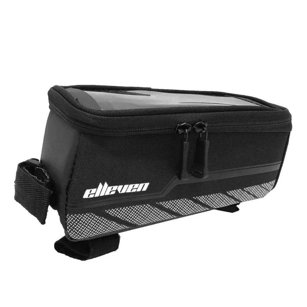 BOLSA DE QUADRO DE BICICLETA ELLEVEN PARA SMARTPHONE/GPS - PRETO/PRATA