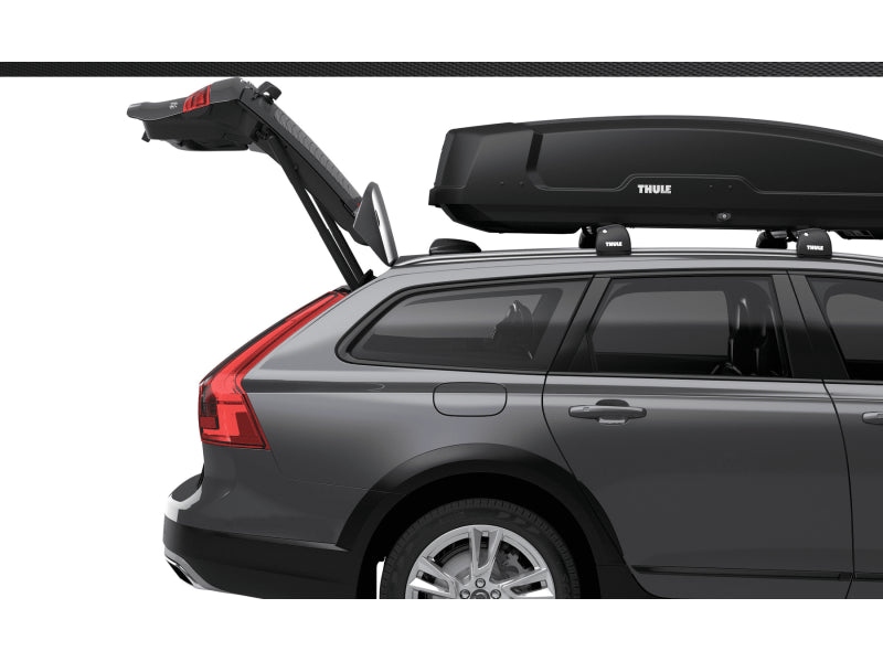 BAGAGEIRO MALEIRO DE TETO THULE FORCE XT M 400L 75Kg BAÚ RÍGIDO PRETO