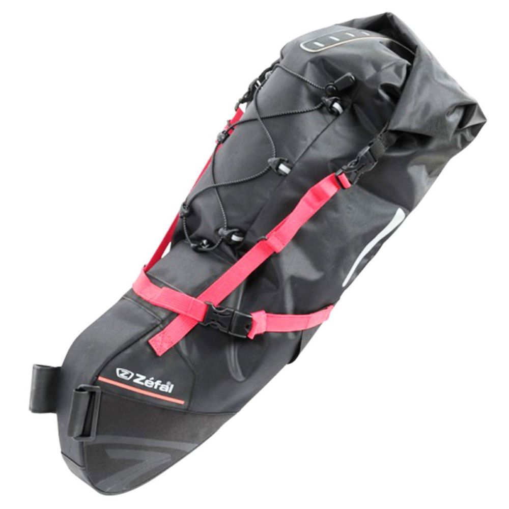 BOLSA DE SELIM DE BICICLETA ZEFAL Z ADVENTURE R17 IMPERMEÁVEL - PRETO/VERMELHO