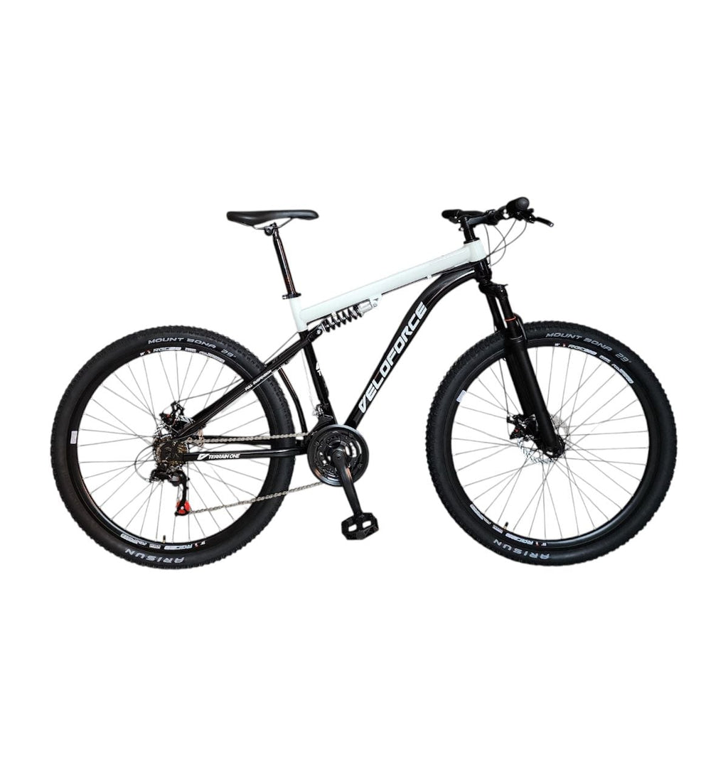 BICICLETA 29 MTB VELOFORCE TERRAIN FULL 21V DISCO T19 PRETO/BRANCO