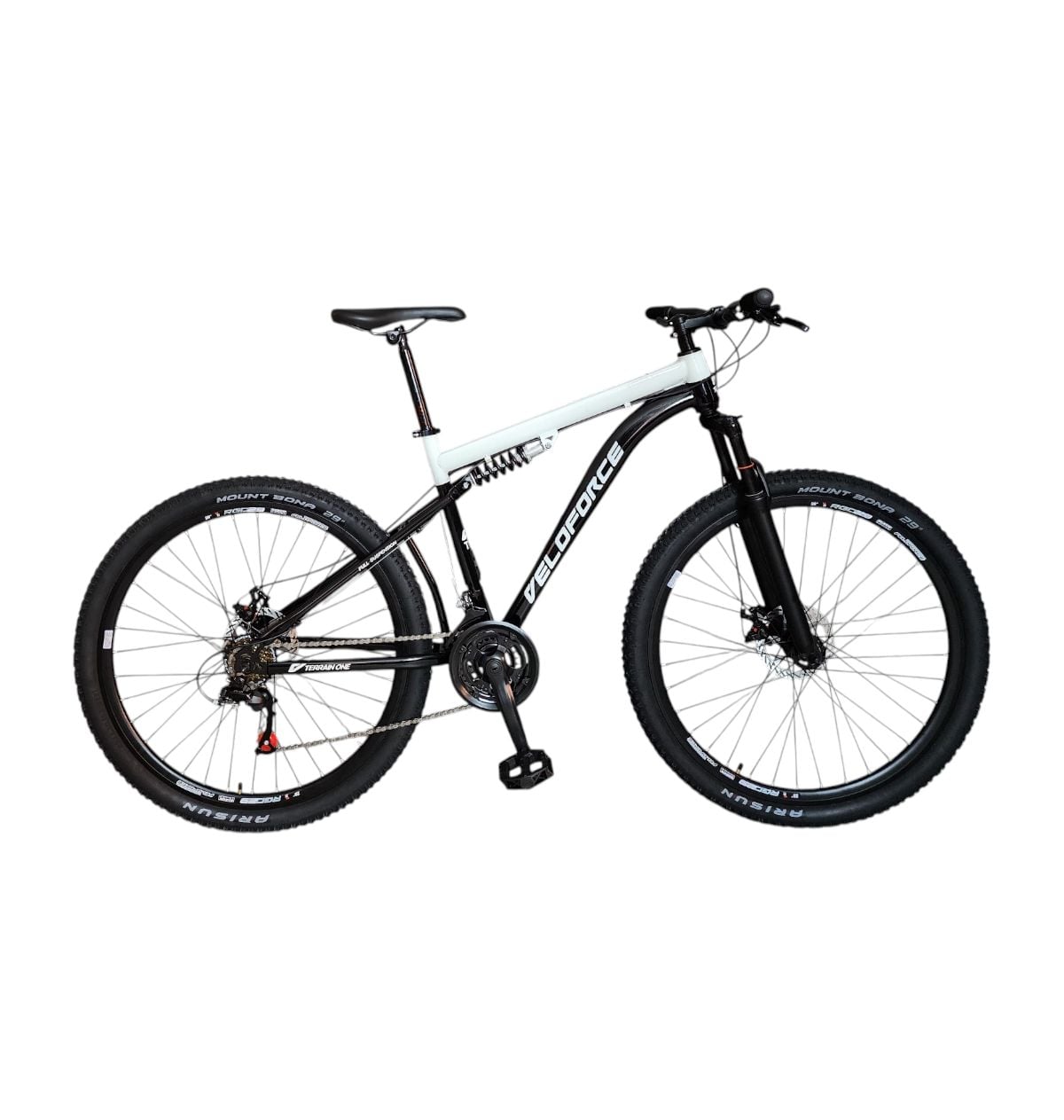 BICICLETA 29 MTB VELOFORCE TERRAIN FULL 21V DISCO T19 PRETO/BRANCO