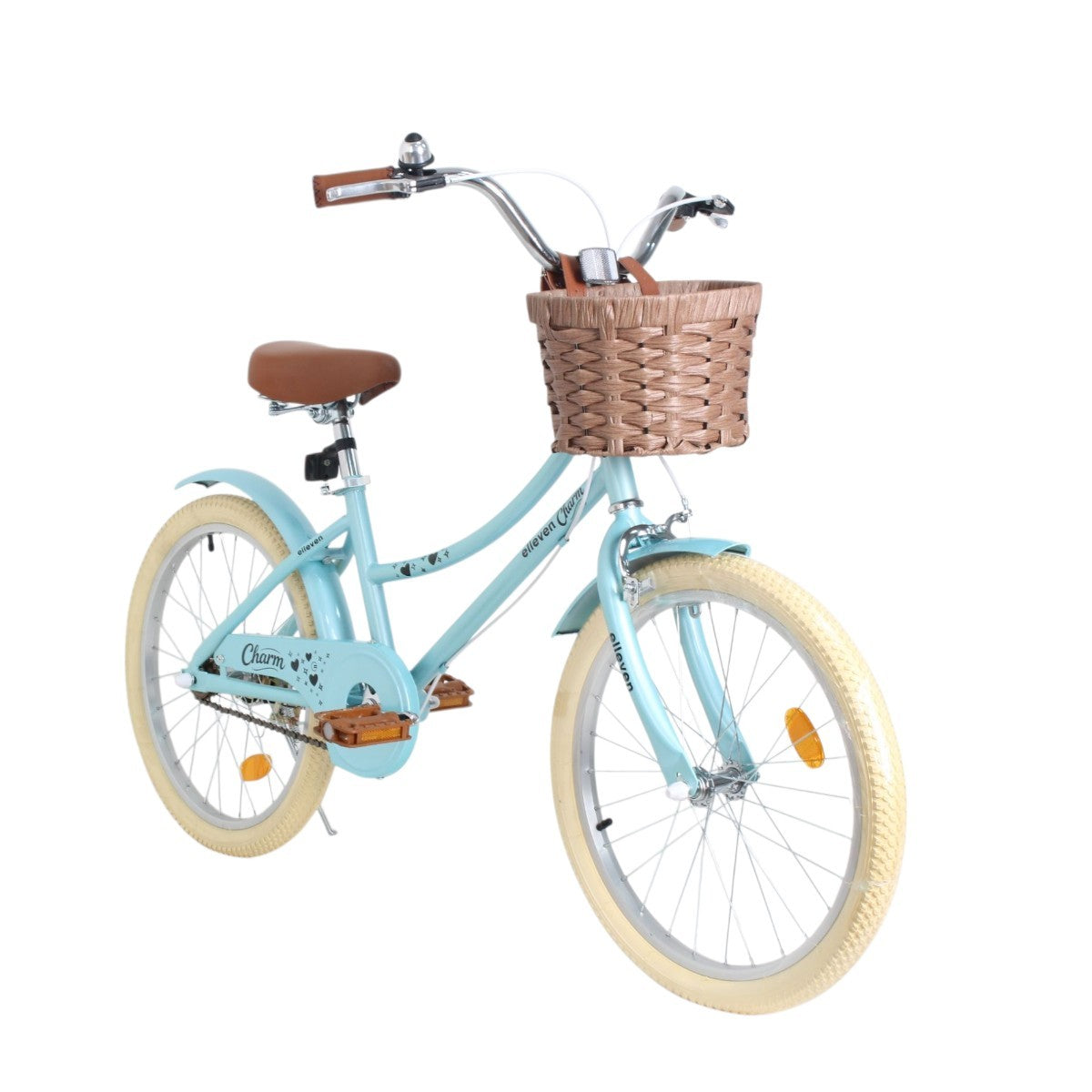 BICICLETA 20 ELLEVEN CHARM C/ CESTA VERDE/PRETO