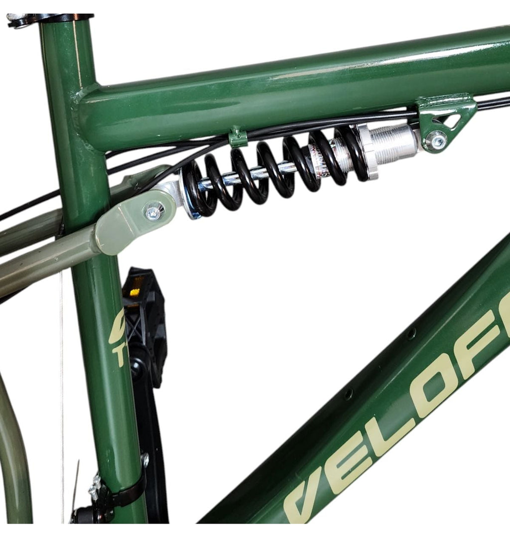 Bicicleta Aro 29 Veloforce Terrain Full 21V Disco T17 Verde/Bronze