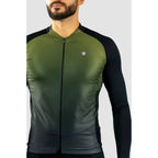 Camisa Ciclismo Free Force Start Manga Longa Gradient Olive Peluciada