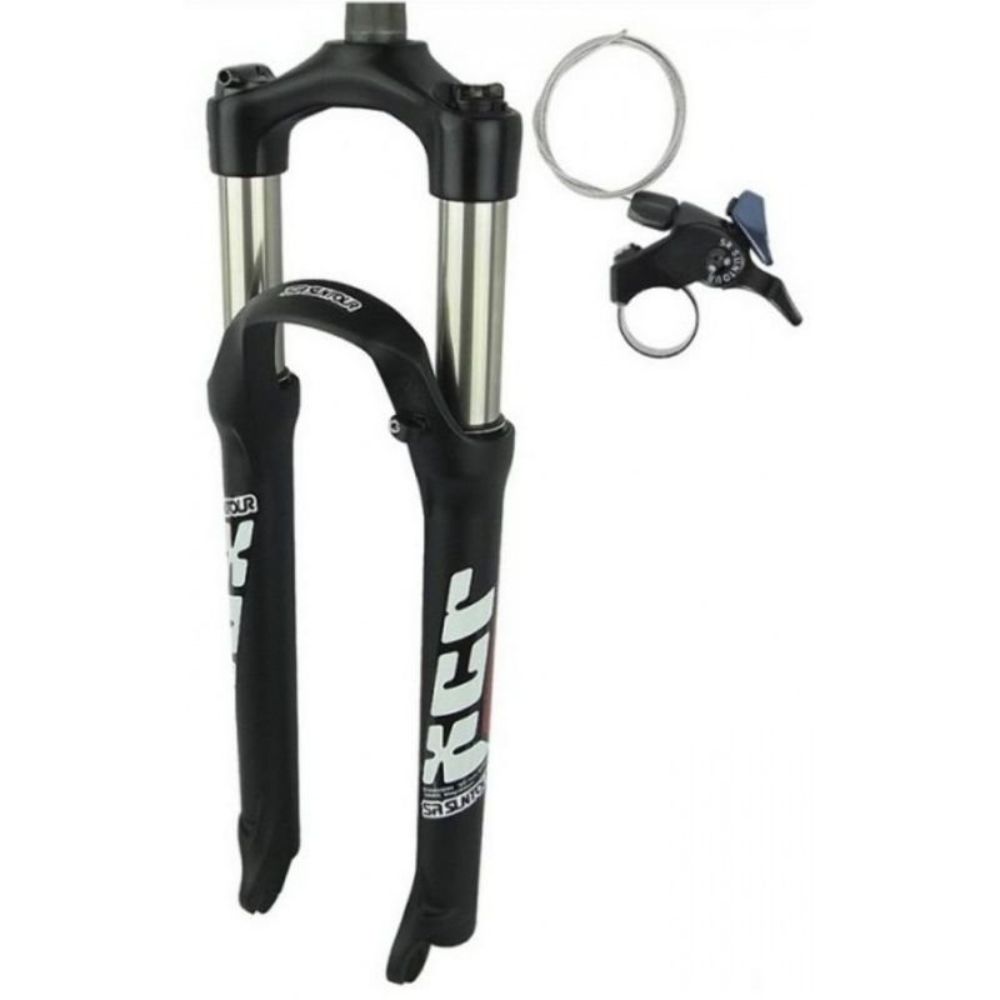 SUSPENSÃO DE BICICLETA 29 AHEAD SUNTOUR XCR32 DS RL R 100MM TRAVA REMOTA - PRETO - AHEAD SET