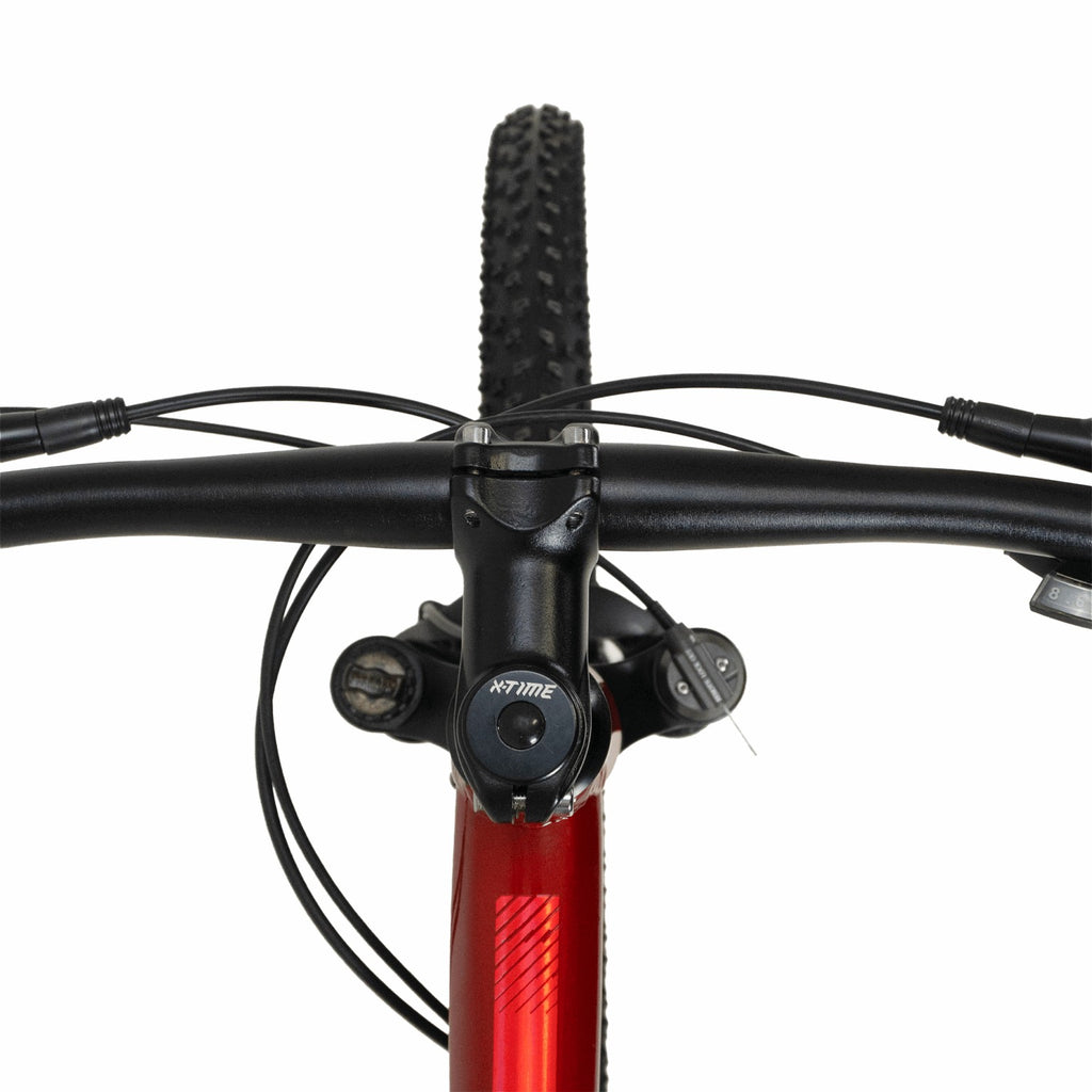 BICICLETA 29 RAVA RAKAN SHIMANO ESSA 8V FREIO MT200 HIDRÁULICO VERMELHO L-19