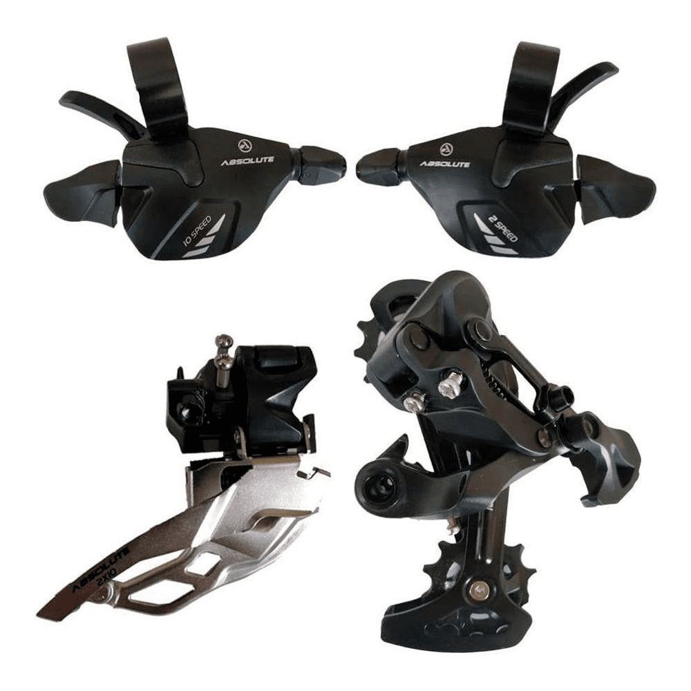 KIT CÂMBIOS E ALAVANCAS ABSOLUTE A7 WILD 2X10V - PRETO