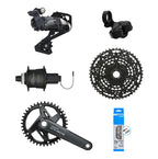 KIT SHIMANO CUES Q'AUTO E-BIKE SYSTEMS 10V CUBO DINÂMICO + PEDIVELA HOLLOWTECH II + CÂMBIO + ALAVANCA + CASSETE 11-48D +
