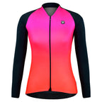Camisa Ciclismo Free Force Feminina Start Manga Longa Gradient Peluciada
