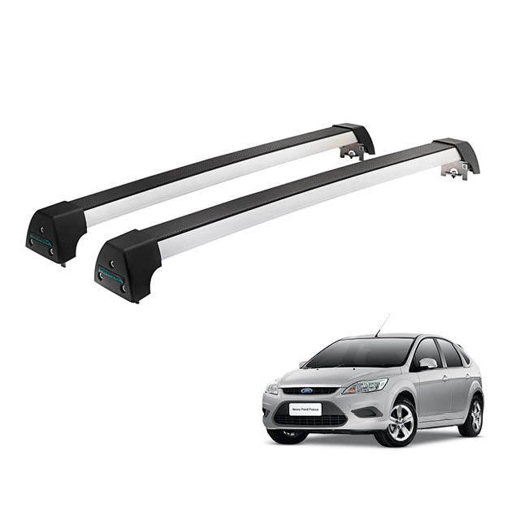 RACK DE TETO LONG LIFE SPORT ALUM. P/  FORD FOCUS HATCH 2010-2013 FIX POINT ROSCA (PFc10)