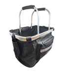 CESTA ELLEVEN BOLSA LONA/ALUM 35X26,5X28CM ALÇA P/ GARRAFA - PRETO