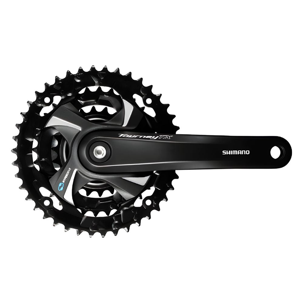 PEDIVELA SHIMANO TOURNEY TX801 6/7/8V (28/38/48) 170MM - PRETO
