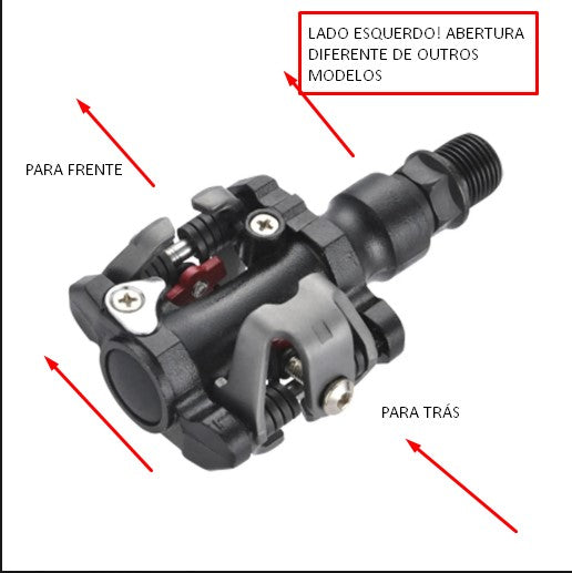 PEDAL CLIP WELLGO MTB WAM-M919 COM TAQUINHO - PRETO