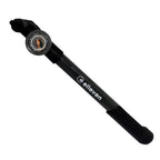 BOMBA ELLEVEN MINI ERGO BICO AUTOMATICO C/ MANÕMETRO E SUPORTE (120PSI) - PRETO