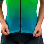 Camisa Ciclismo Free Force Start All Fit Feminina - Amarelo/Verde - P