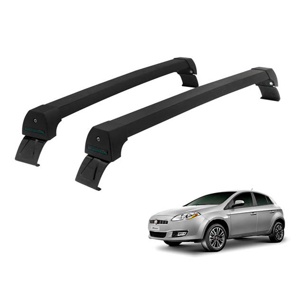 RACK LONG LIFE SPORT ALUM. PRETO P/ FIAT BRAVO (PBro) - PRETO