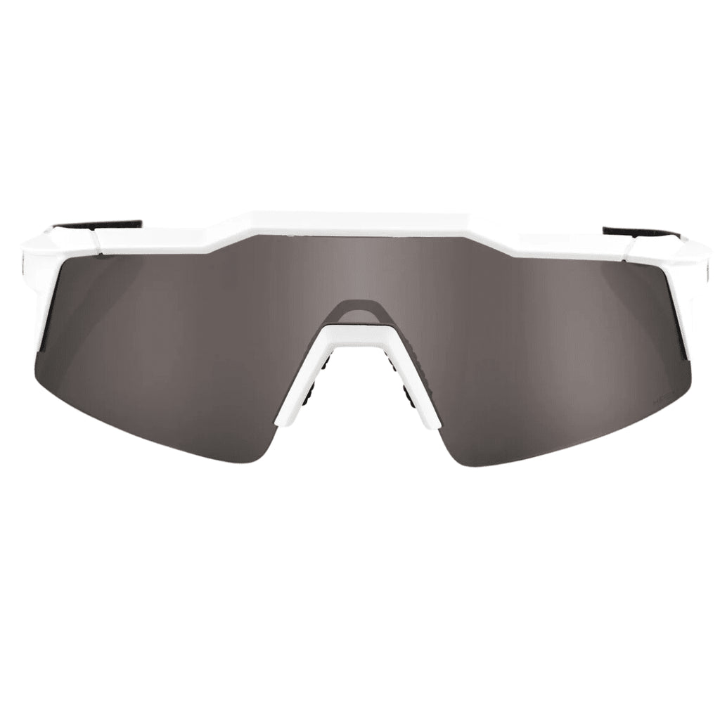 OCULOS 100% SPEEDCRAFT SL -  MATTE WHITE - HIPER SILVER MIRROR LENS