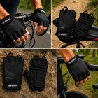 Luva Ciclismo Aberta Elleven Basic Preta Tamanho G