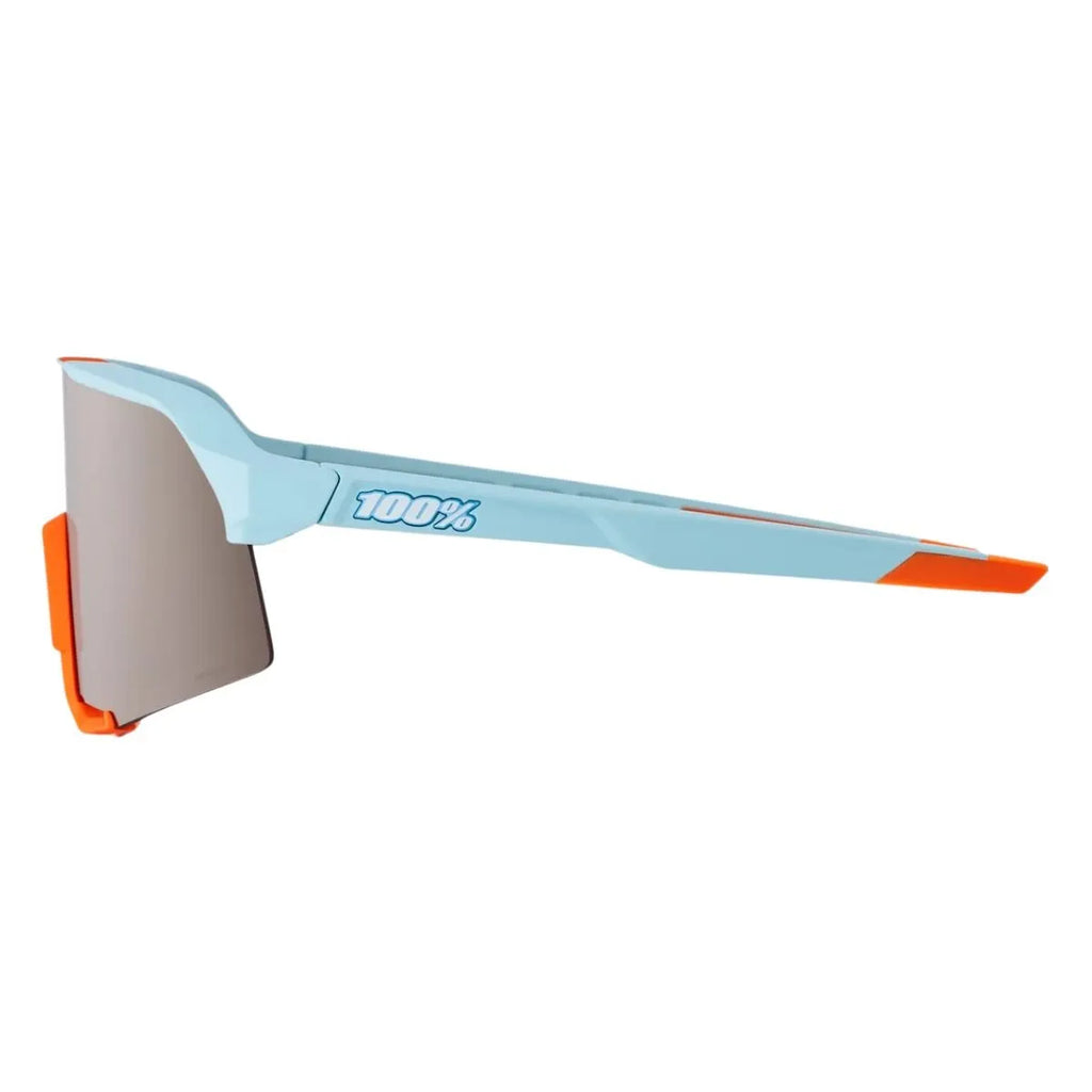 Oculos 100% S3 - Soft Tact Two Tone- Hiper Silver Mirror Lens