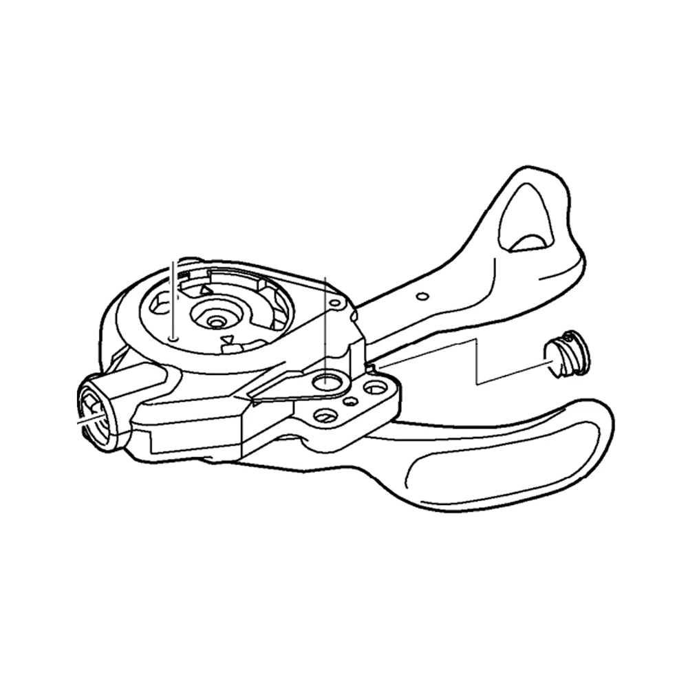 UNIDADE INTERNA PARA ALAVANCA DE CÂMBIO SHIMANO SL-M770-A DIREITO (Y6MP98110) - PRETO