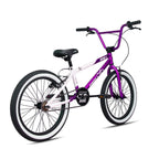 BICICLETA ARO 20 AÇO BMX SERIE 5 LIMITED ROXO MET/BRANCO