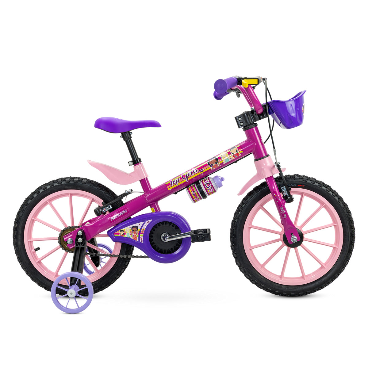 Bicicleta Aro 16 Nathor Top Girls Fem Rosa / Pink