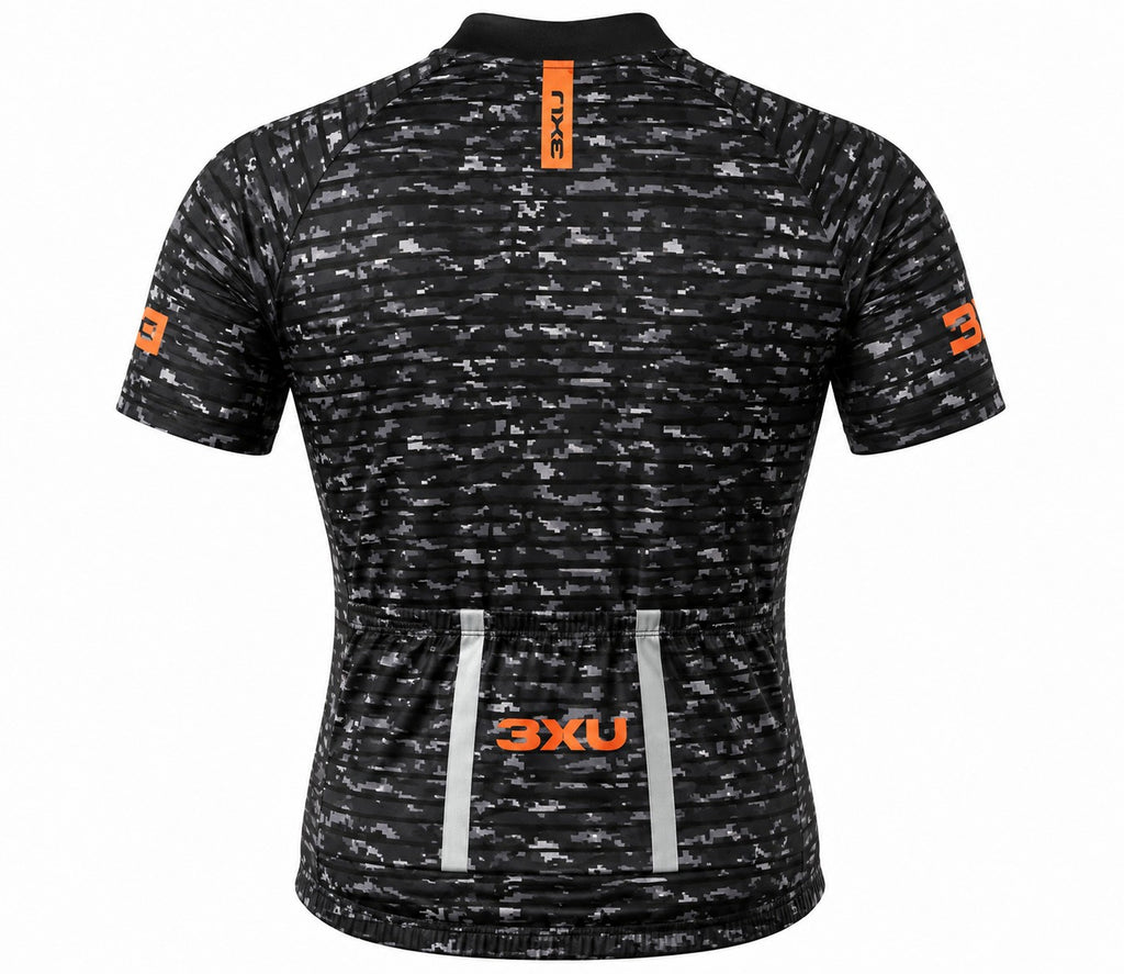 Camisa Ciclismo Refactor 3xu Camo Cinza/Laranja