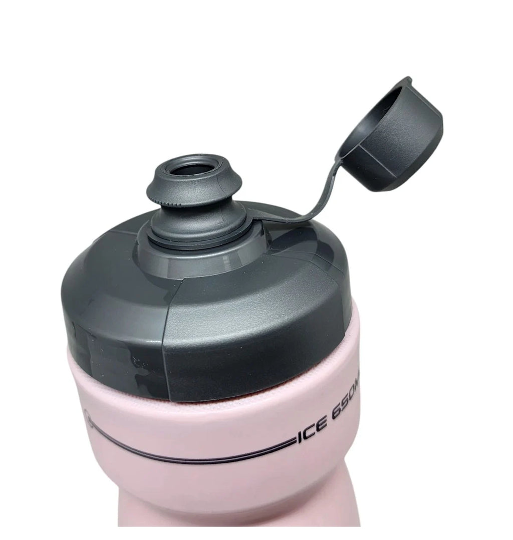 Garrafa Caramanhola Elleven Isotermica Cinza/Rosa