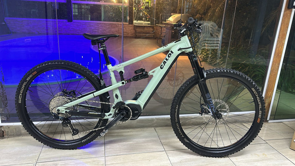 Bicicleta 29 Caloi E Vibe Pro Fs Eletrica Shimano Slx  Usada C/ Bateria Nova Tamanho M - 17