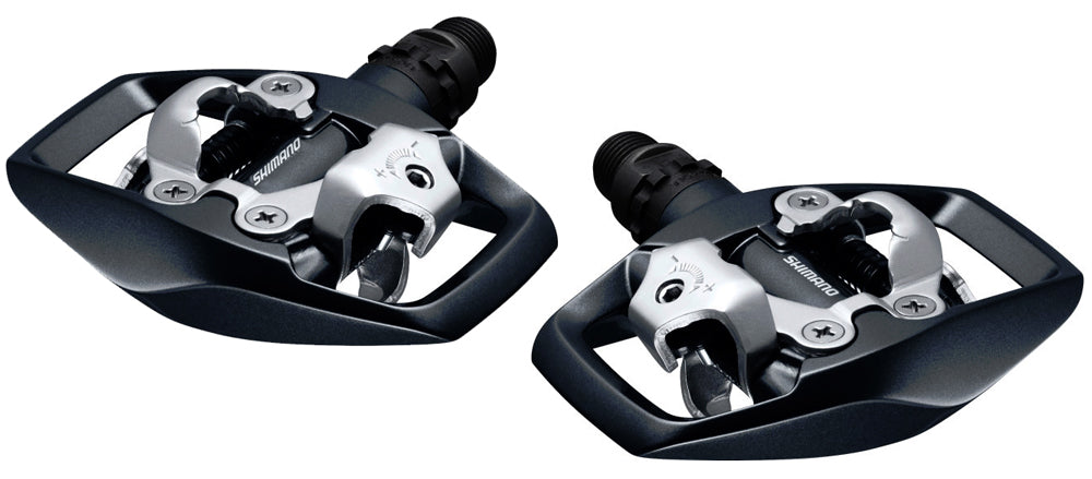 PEDAL 9/16 CLIP PLATAFORMA SHIMANO ED500 COM TAQUINHO - PRETO