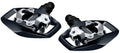 PEDAL 9/16 CLIP PLATAFORMA SHIMANO ED500 COM TAQUINHO - PRETO