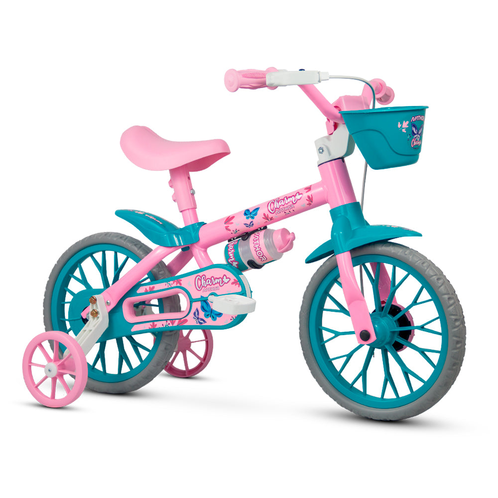 Bicicleta 12 Nathor Charm - Rosa/Azul