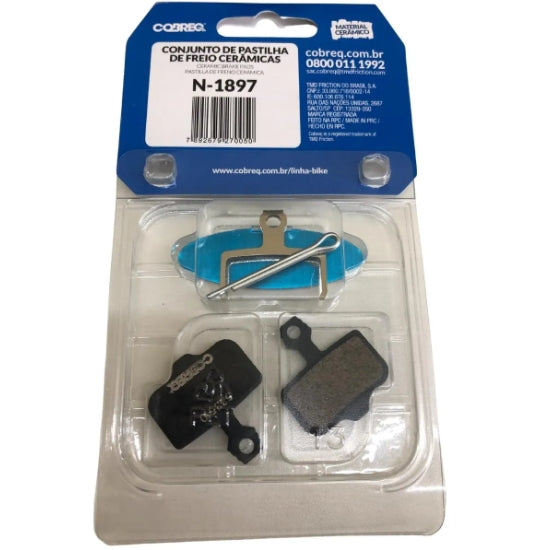 PASTILHA DE FREIO CERAMICA COBREQ P/ AVID Elixir 1/3/5/7 | SRAM DB/X0/X7/X9/XX