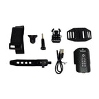 FAROL SINALIZADOR 2 EM 1 ELLEVEN 600+30 LUMENS RECARREGÁVEL USB - PRETO FOSCO