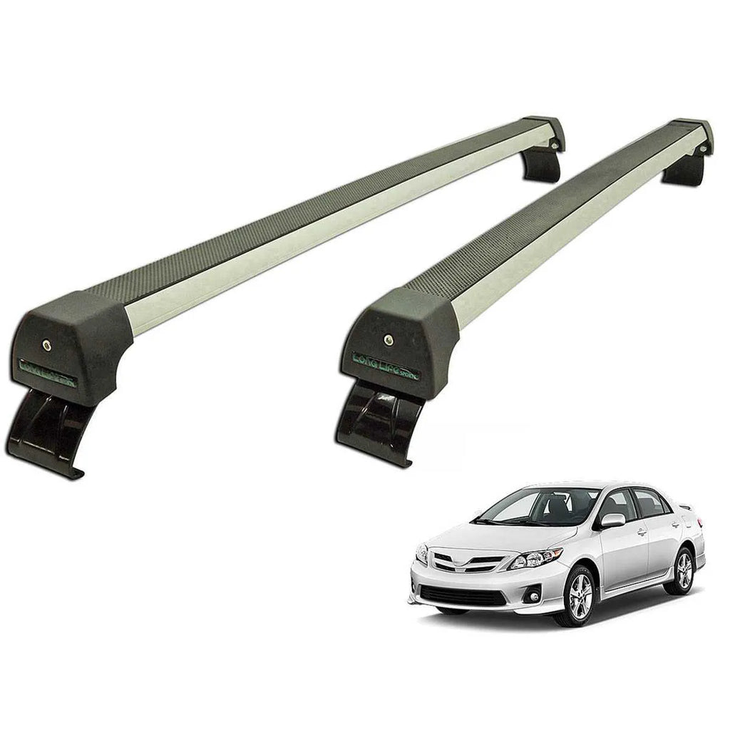 RACK DE TETO LONG LIFE SPORT ALUM. P/ TOYOTA COROLLA 2009-2014 (ACr9) - PRATA