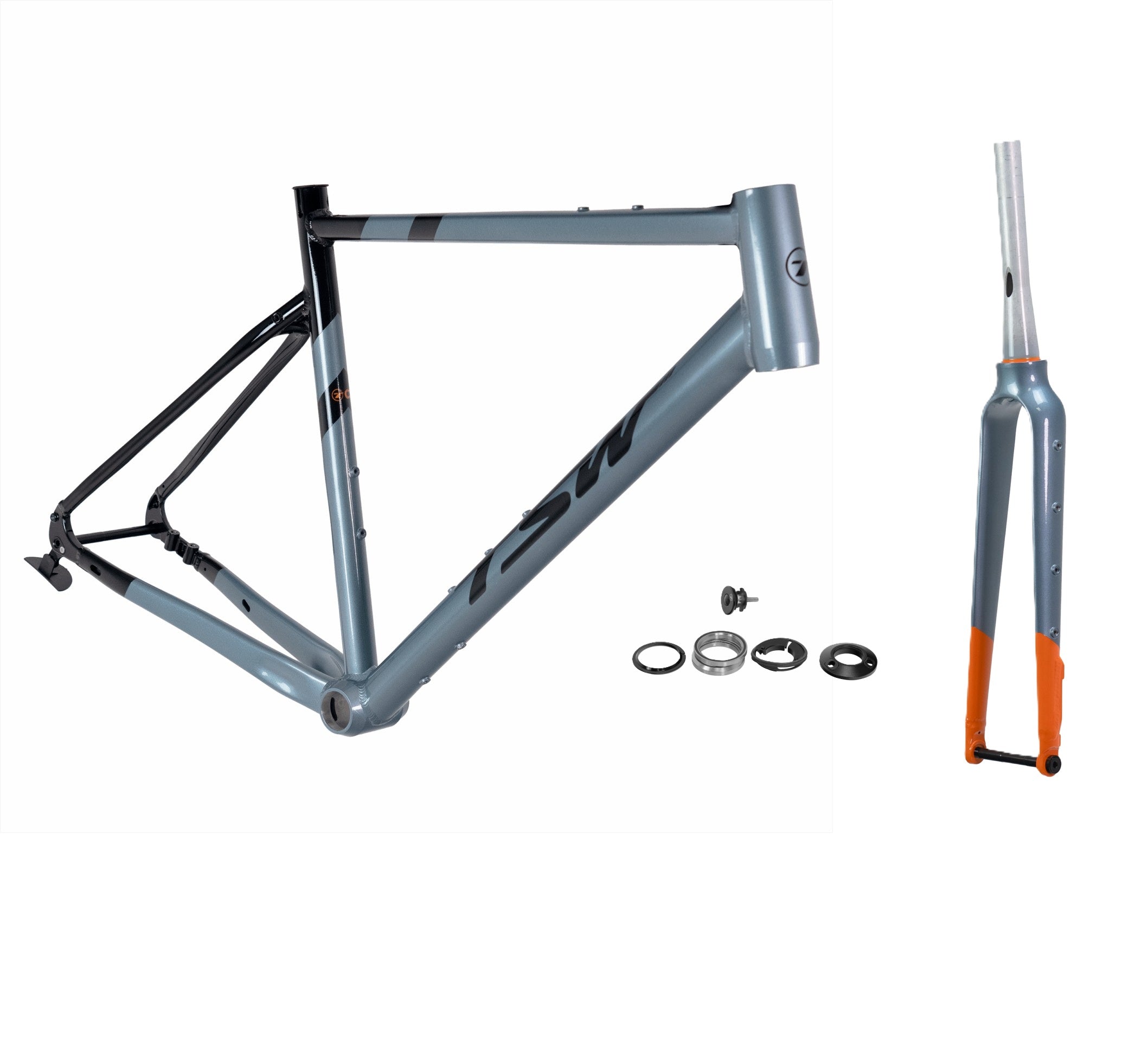 QUADRO TSW GRAVEL 700C ALUMÍNIO TAMANHO M CINZA/PRETO