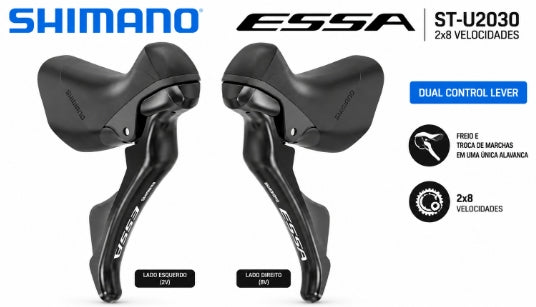 PAR MANETES DE FREIO SHIMANO ESSA BL-U2030 1X8 MECÂNICO