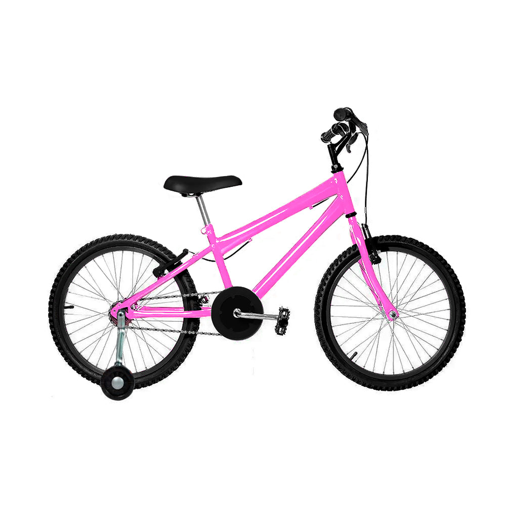 Bicicleta 16 Aço C/ Roda Lateral E Aro Alumínio Feminina