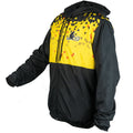 JAQUETA CORTA VENTO PEDALOKOS IMX SPORT TRIÂNGULOS INFANTIL - PRETO/AMARELO - 14 Anos