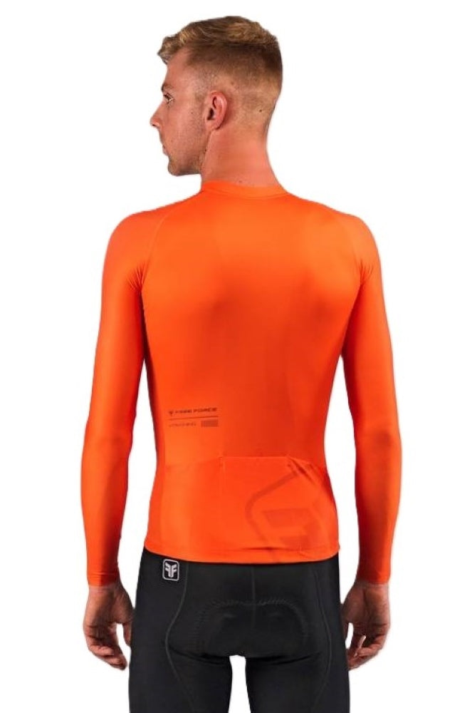 CAMISA DE CICLISMO FREE FORCE MASCULINA MANGA LONGA TRAINING ORANGISH 2024