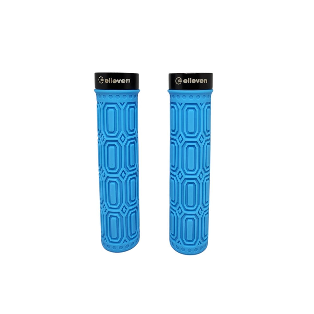 Manopla Elleven Mtb Silicone Premium 137mm Com Trava Azul