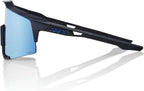 OCULOS 100% SPEEDCRAFT - MATTE BLACK - HIPER BLUE MULTILAYER MIRROR LENS
