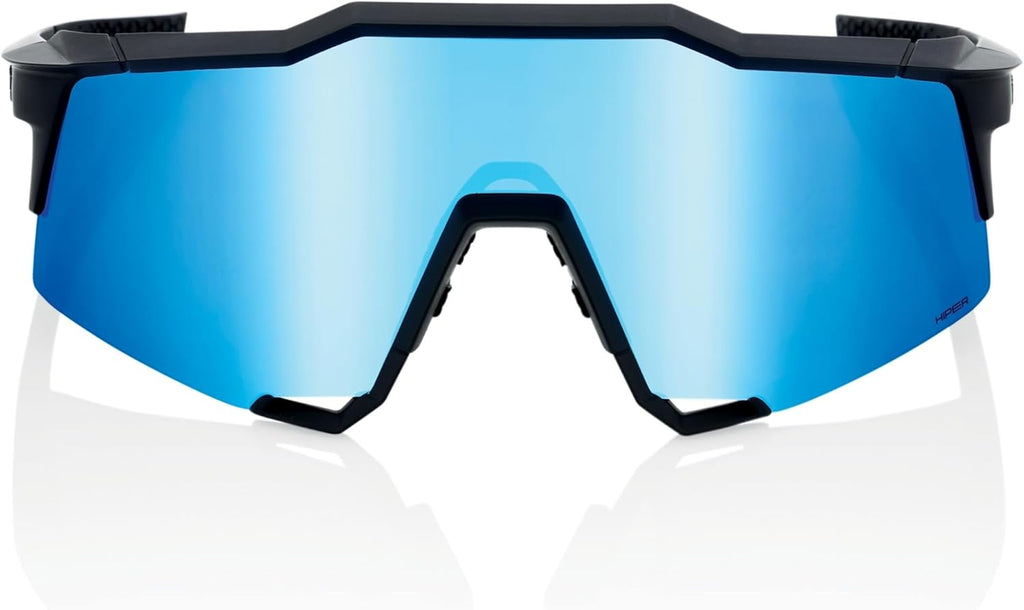 OCULOS 100% SPEEDCRAFT - MATTE BLACK - HIPER BLUE MULTILAYER MIRROR LENS