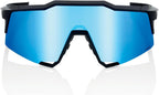 OCULOS 100% SPEEDCRAFT - MATTE BLACK - HIPER BLUE MULTILAYER MIRROR LENS