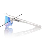 OCULOS 100% SPEEDCRAFT XS - BASTILLE LE - PEARL WHITE GLITTER - BLUE MIRROR PHOTOCHROMIC PRETO