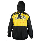 JAQUETA CORTA VENTO PEDALOKOS IMX SPORT TRIÂNGULOS INFANTIL - PRETO/AMARELO - 14 Anos